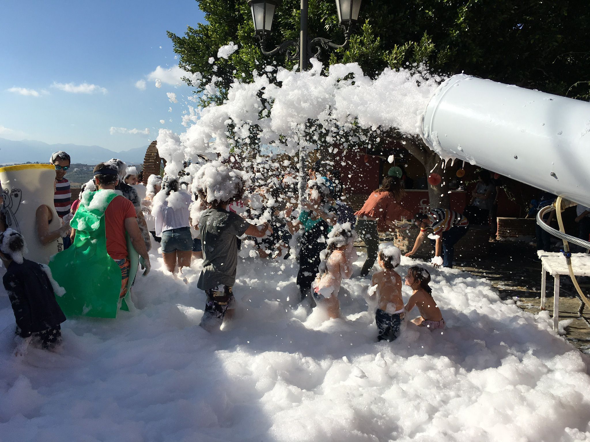 Cañon de espuma cumpleaños